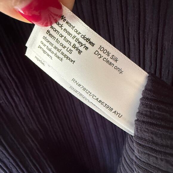 Eileen Fisher Rib Tunic Top Silk size M - Picture 5 of 7